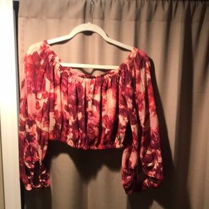 For love & lemons off the shoulder crop top